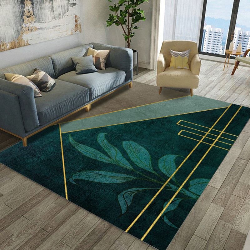 Novelty Geometrical Pattern Rug Multi Color Polypropylene Rug Anti-Slip Backing Pet Friendly Washable Area Rug for Living Room