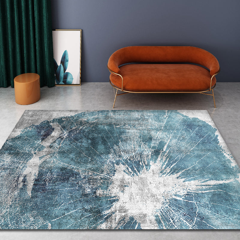 Bedroom Area Rug Shabby Chic Abstract Pattern Rug Polyester Machine Washable Non-Slip Backing Rug