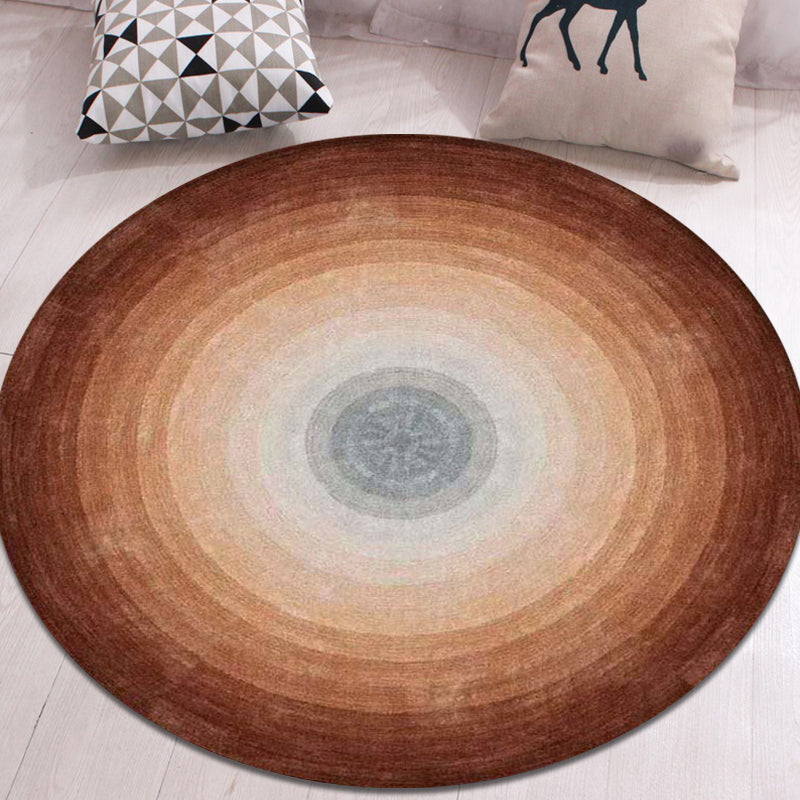 Multicolor Home Rug Novelty Ombre Pattern Rug Polyester Machine Washable Non-Slip Backing Carpet