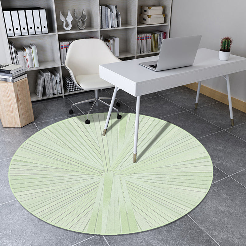 Living Room Rug Modern Radial Pattern Rug Polyester Machine Washable Non-Slip Backing Area Rug