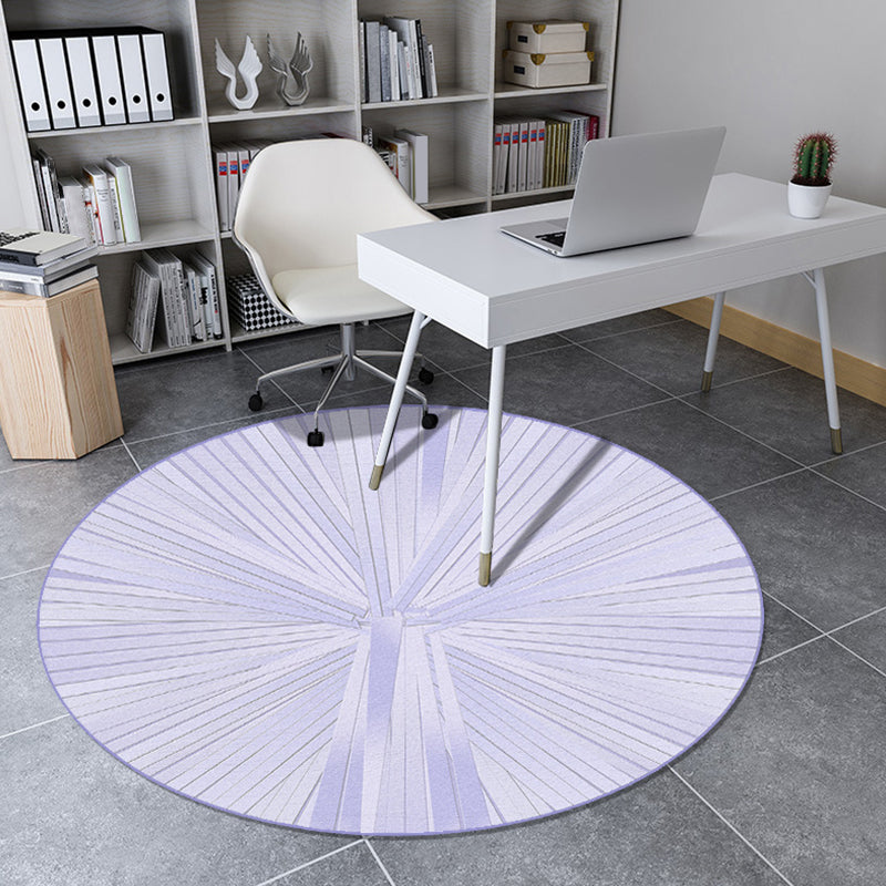 Living Room Rug Modern Radial Pattern Rug Polyester Machine Washable Non-Slip Backing Area Rug