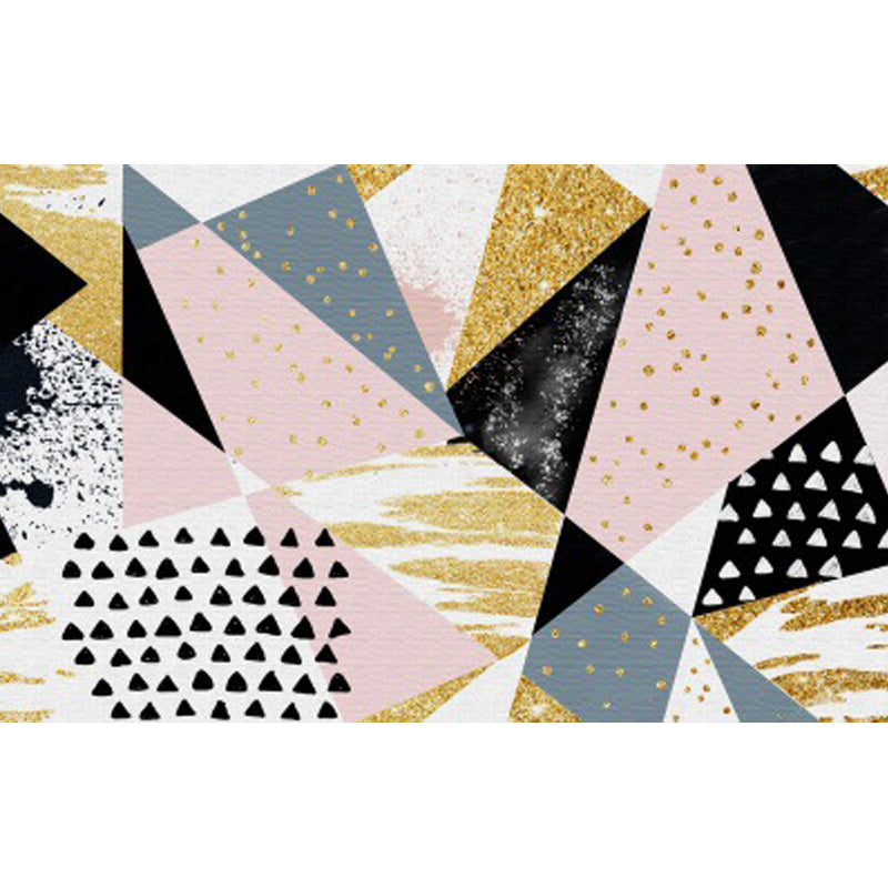 Multi-kleuren geometrisch vloerkleed met marmeren oppervlak polypropyleen modern tapijt antislip achterste tapijt voor decoratie