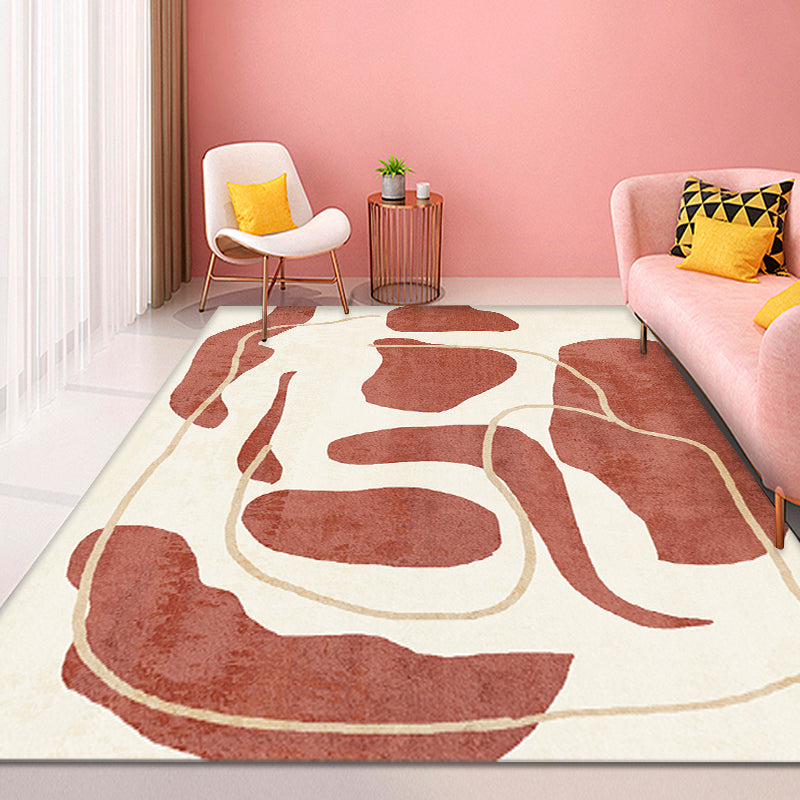 Multicolor Parlor Rug Novelty Colorblock Rug Polypropylene Machine Washable Non-Slip Backing Area Rug