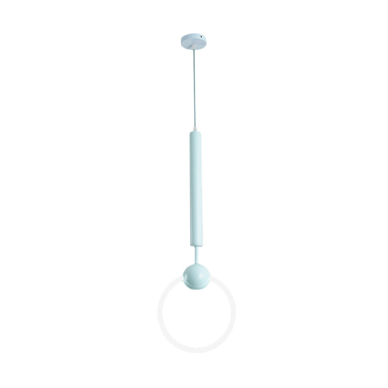 Flauta y anillo dormitorio colgante de metal claro 1 cabeza de macarrón de macarrón luz colgante