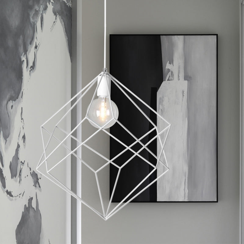 1 kop kubus kubus hanglamp macaron ijzer ondertint hangende lamp voor eettafel gang