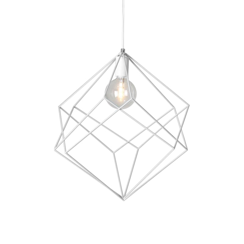 1 kop kubus kubus hanglamp macaron ijzer ondertint hangende lamp voor eettafel gang
