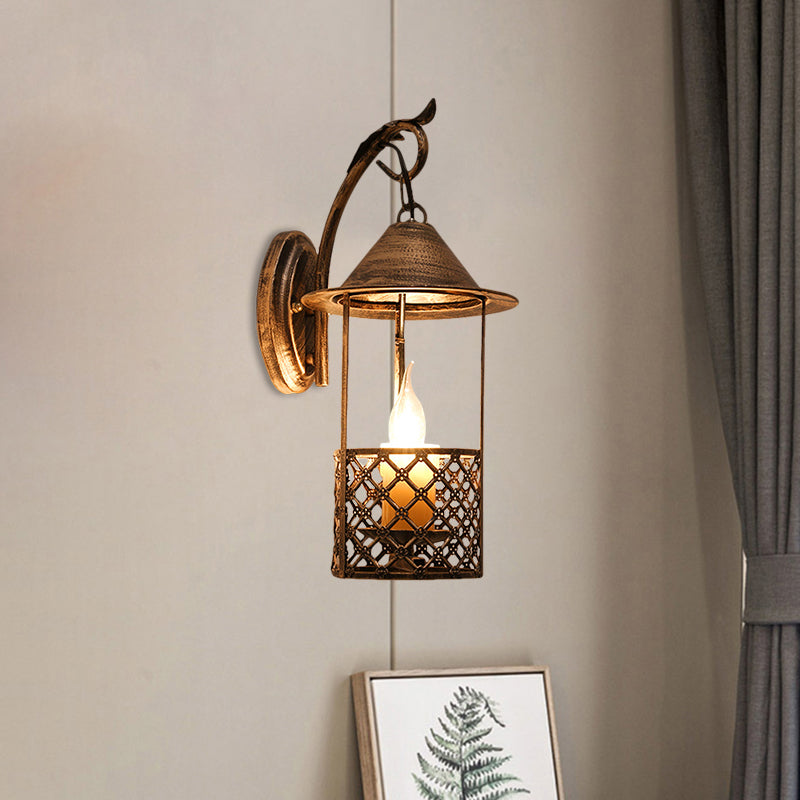 1 HEAD LANTERN SCONCE LUMIÈRE AVEC LA LAMPE DE MONNEMENTS MOUR MELLEMENT METAL METAL METAL STOCHESS sans flamme pour restaurant