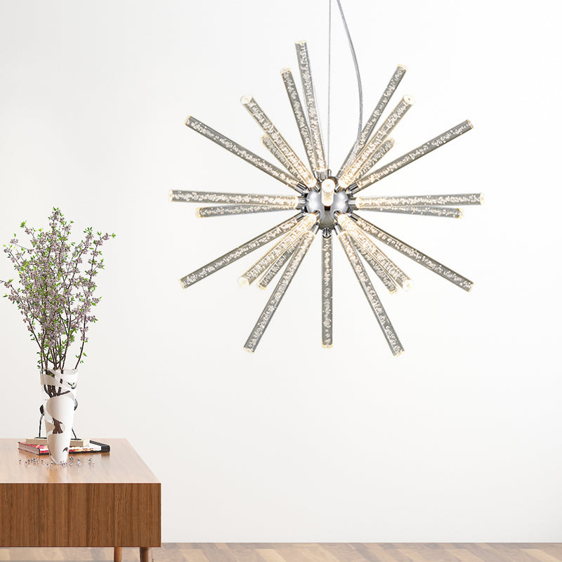 Starburst Chandelier Pendant Light Modern Crystal 12.5"/18"/28" Wide LED Clear Hanging Ceiling Light