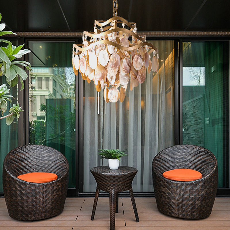 Ciondolo a soffitto a testa multipla a guscio multipla con guscio di cristallo con guscio di cristallo con guscio di cristallo