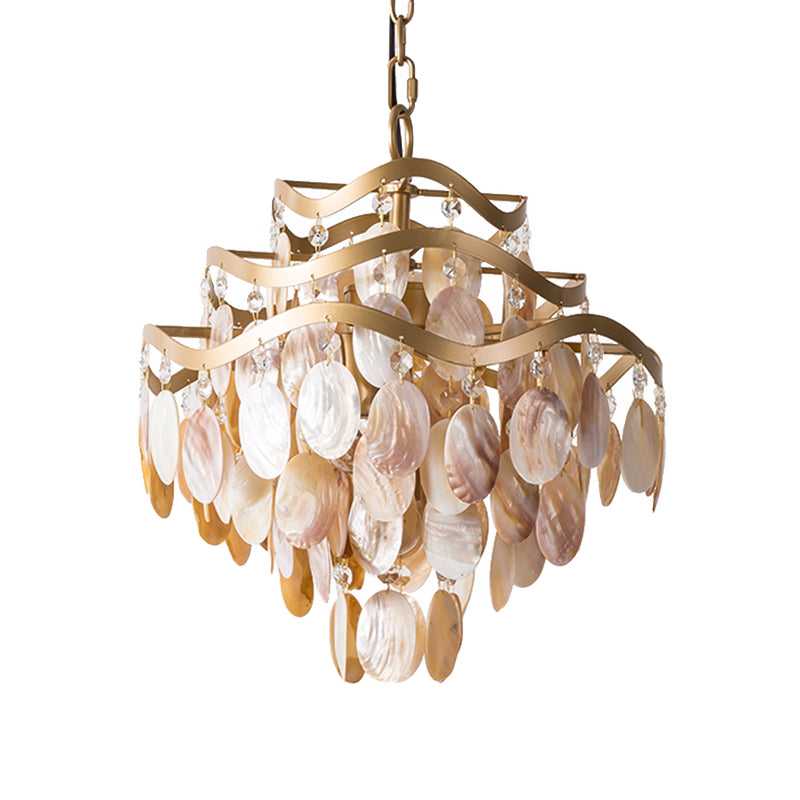 Contemporary Globe Acrylic Chandelier Light Multi-Head Ceiling Pendant with Crystal Shell