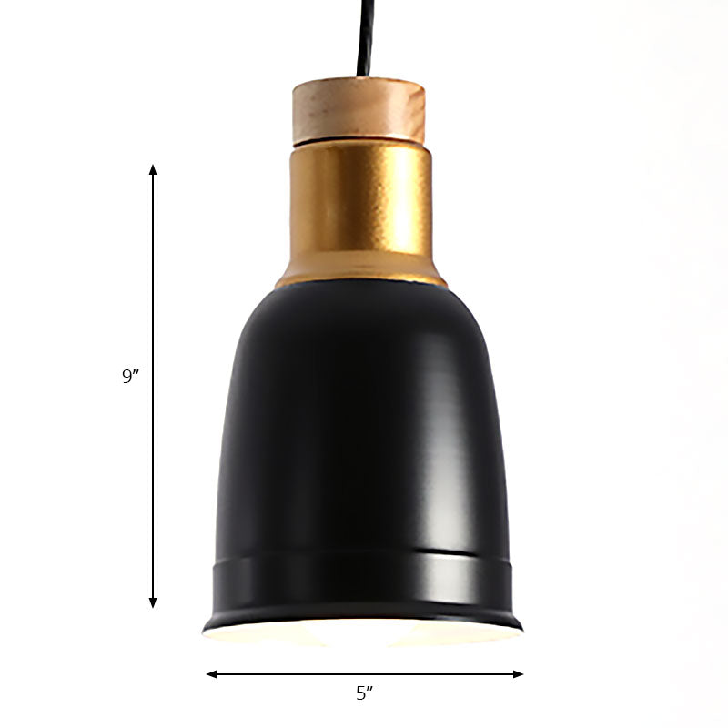 Bell Hanging Lighting Nordic Metal 1 Light Black/Grey/White Pendant Ceiling Light