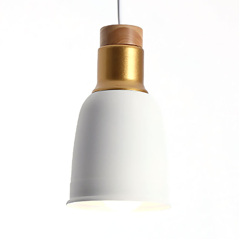 Bell Hanging Lighting Nordic Metal 1 Light Black/Grey/White Pendant Ceiling Light