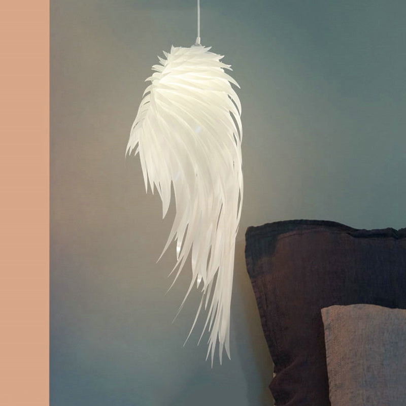 Pendre élégant moderne Lumière de suspension blanche en plumes pour la chambre à coucher de l'hôtel