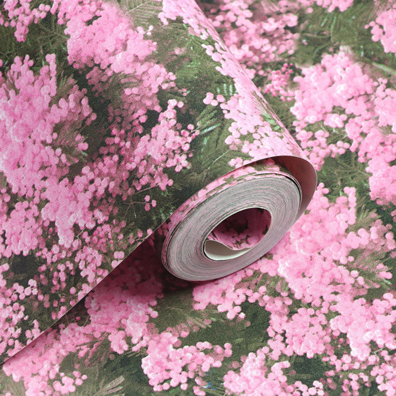 Countryside Blossoming Flower Wallpaper Roll for Dress Shop Decoration, Neutral Color, 57.1 sq ft.