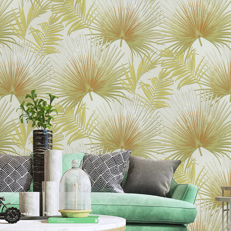 Palm Leaves Wall Covering in Natural Color, Minimalist Wall Art for Bar Decoration