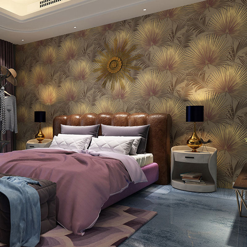 Palm Leaves Wall Covering in Natural Color, Minimalist Wall Art for Bar Decoration