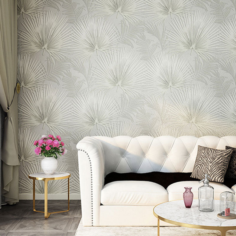 Palm Leaves Wall Covering in Natural Color, Minimalist Wall Art for Bar Decoration