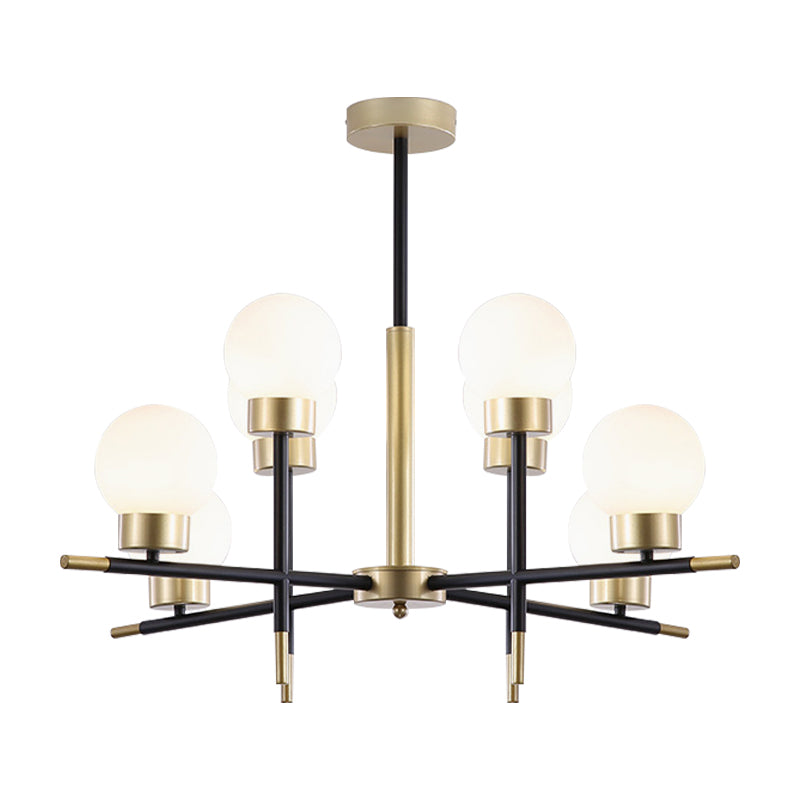 Volwassen slaapkamer modo kroonluchter metaal moderne stijl suspensie licht met helder/witte glazen schaduw