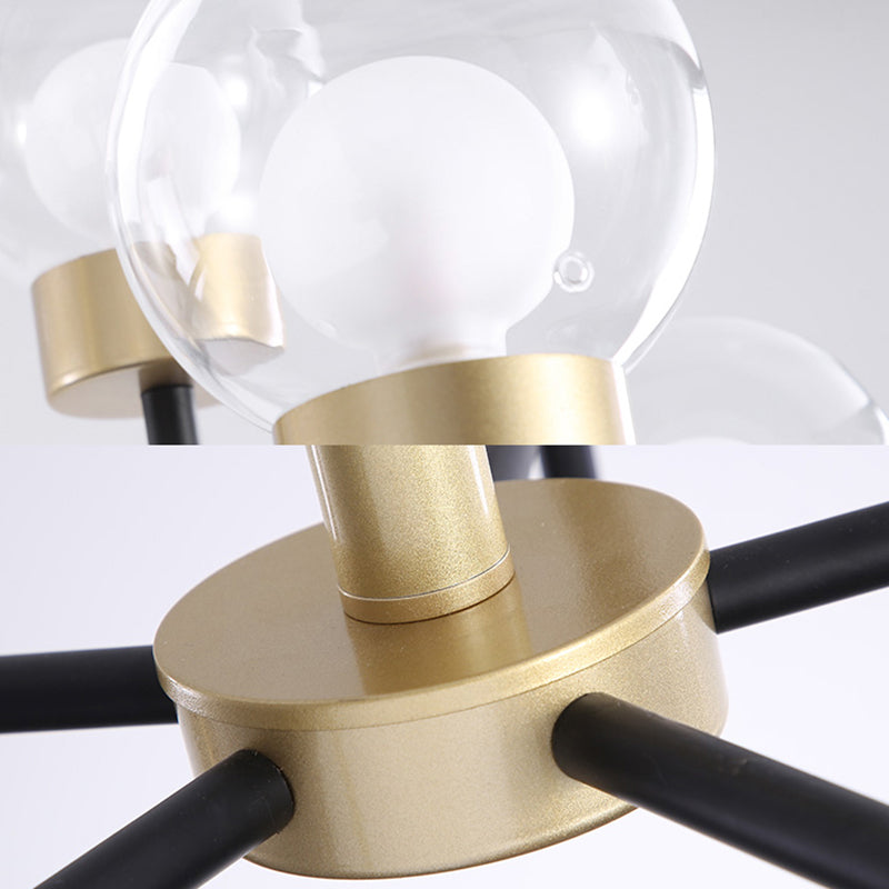 Volwassen slaapkamer modo kroonluchter metaal moderne stijl suspensie licht met helder/witte glazen schaduw