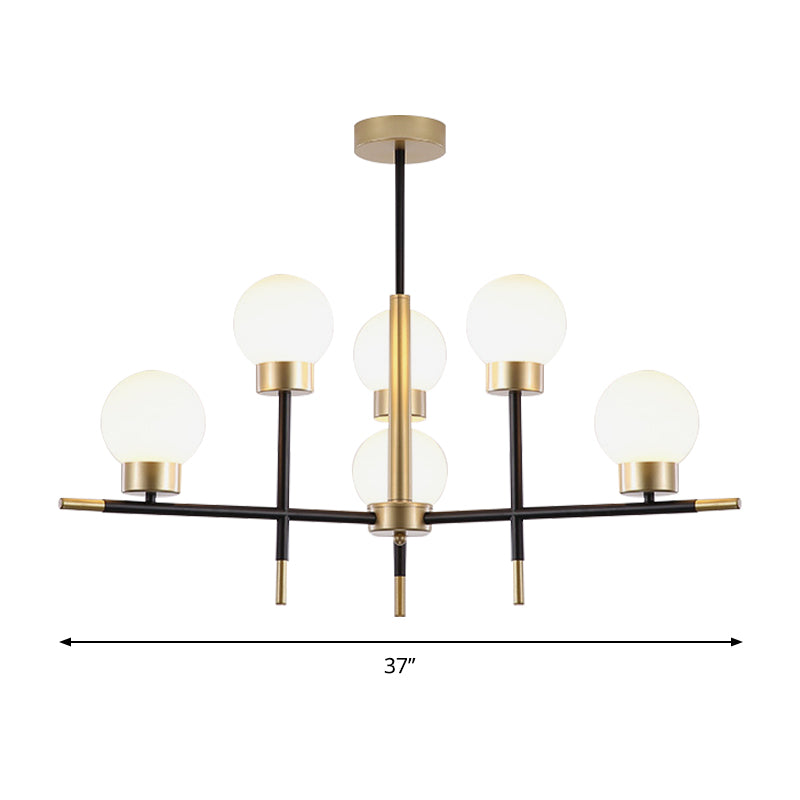 Volwassen slaapkamer modo kroonluchter metaal moderne stijl suspensie licht met helder/witte glazen schaduw