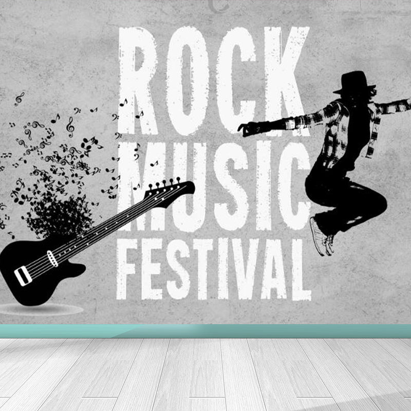 Novel Graffiti Wall Mural Modern Decorative Living Room Wall Art, Custom Size Available