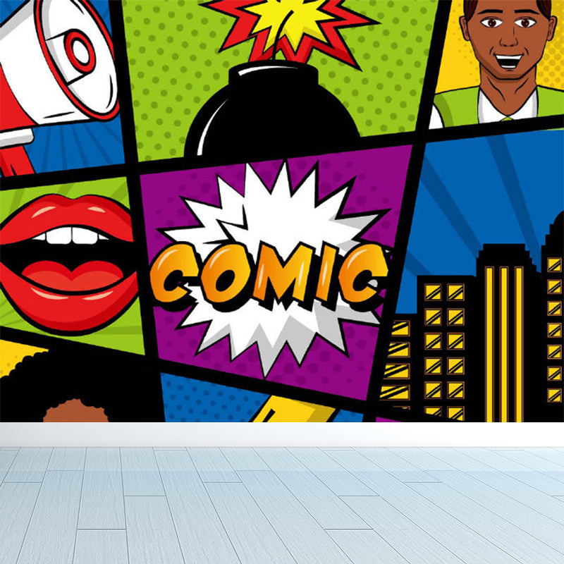 Illustration Magical Pattern Wall Mural Giant Wall Covering for Dining Room, Custom