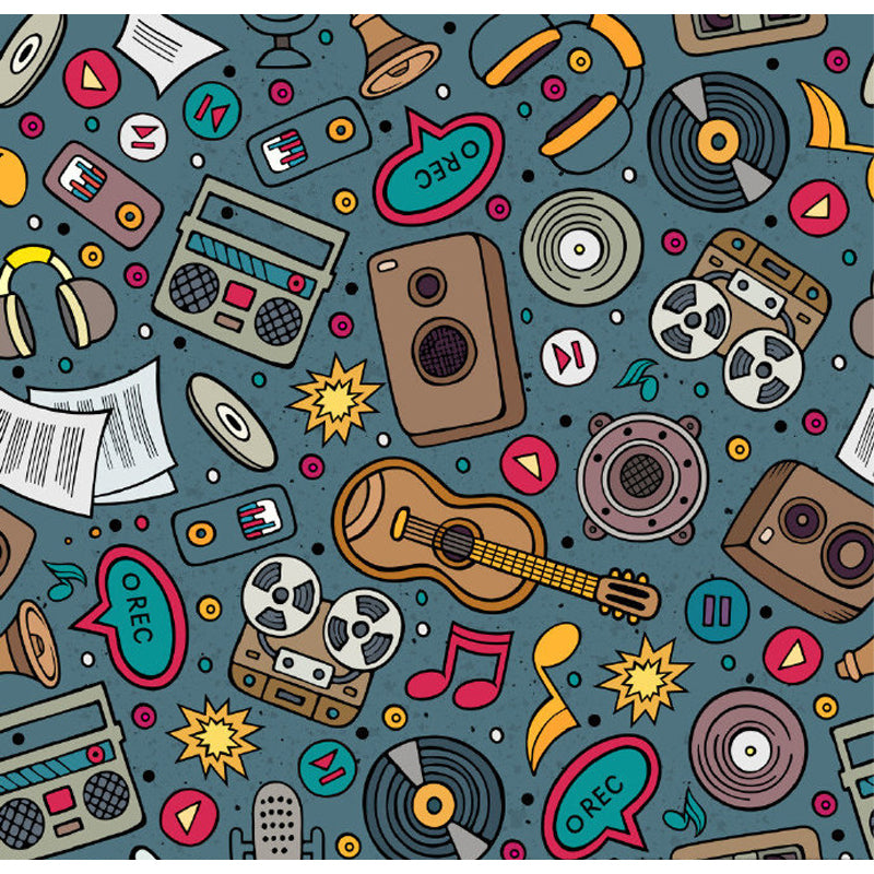 Stain Resistant Novel Pattern Mural Decal Non-Woven Modern Wall Decor for Sitting Room