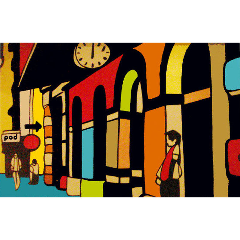 Full Size Illustration Modern Mural Wallpaper with Fashionable Graphic in Light Color