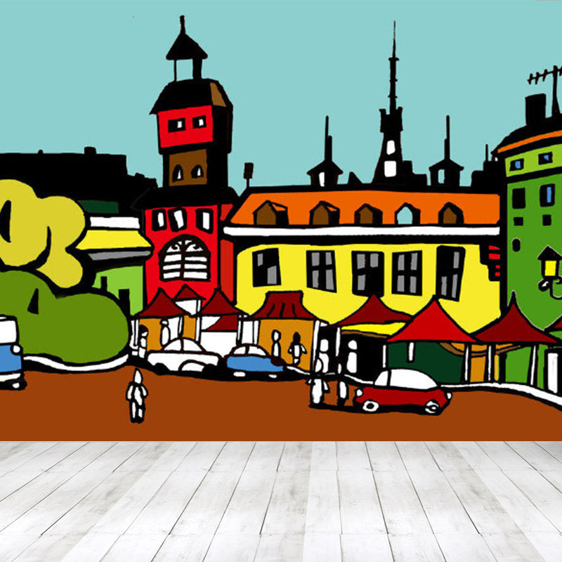 Landscape Mural Decal Modern Decorative Living Room Wall Covering, Custom Printed