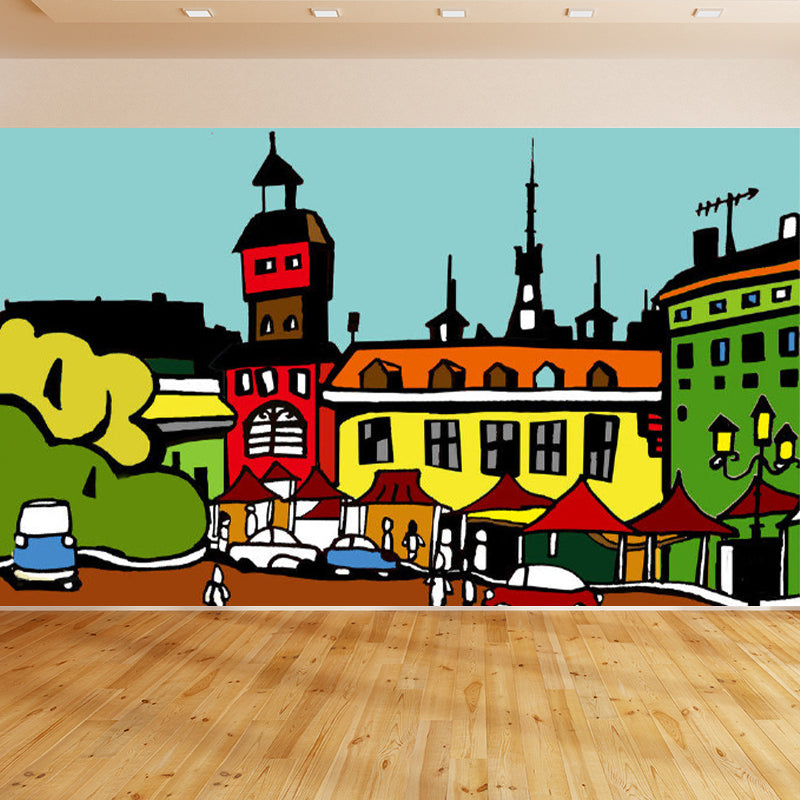 Landscape Mural Decal Modern Decorative Living Room Wall Covering, Custom Printed