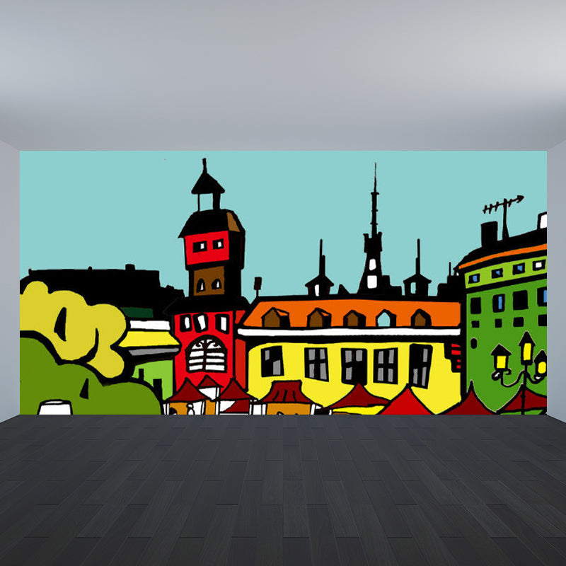 Landscape Mural Decal Modern Decorative Living Room Wall Covering, Custom Printed