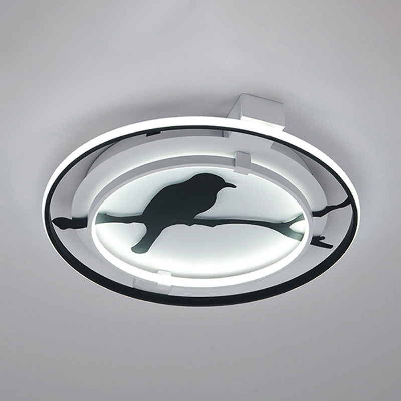 Badezimmer Schlafzimmer Vogel Decke Mount Licht Acryl Deckenlampe in Schwarz-Finish