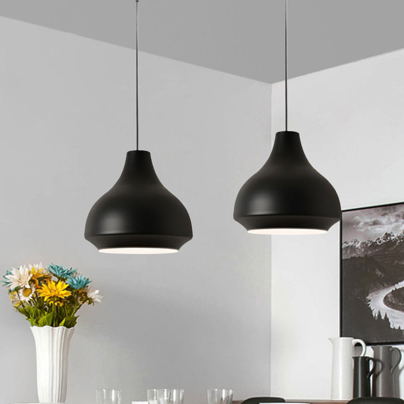 Gourd Hanging Lighting Contemporary Metal 1 Light Grey/Black/Yellow Pendant Ceiling Light