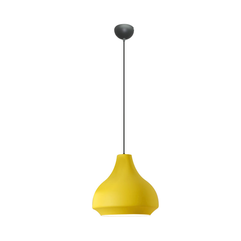 Gourd Hanging Lighting Contemporary Metal 1 Light Grey/Black/Yellow Pendant Ceiling Light