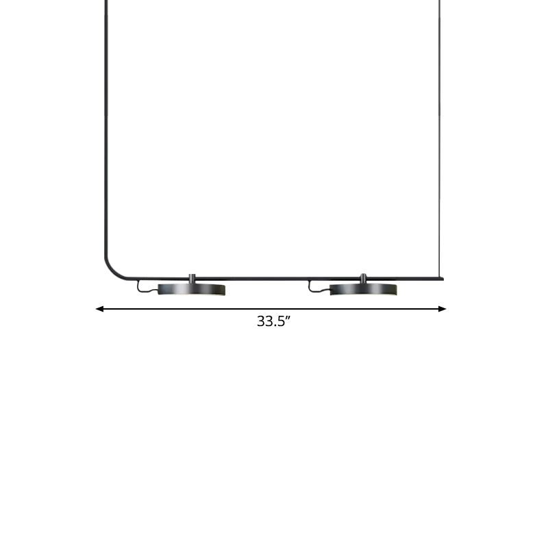 Moderno lampadario semplice/nero semplice con tonalità di tamburo 2/3 luci in metallo l'illuminazione per sala da pranzo