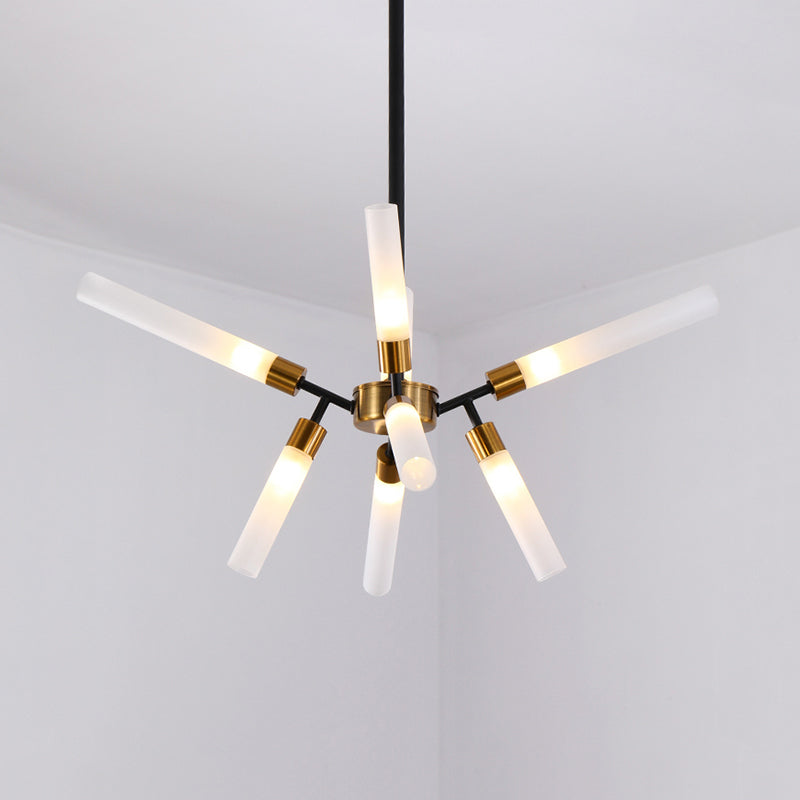 Zeitgenössische Sparkform hängende Licht 8 Lichter Metall Kronleuchter für Schlafzimmertuchladen