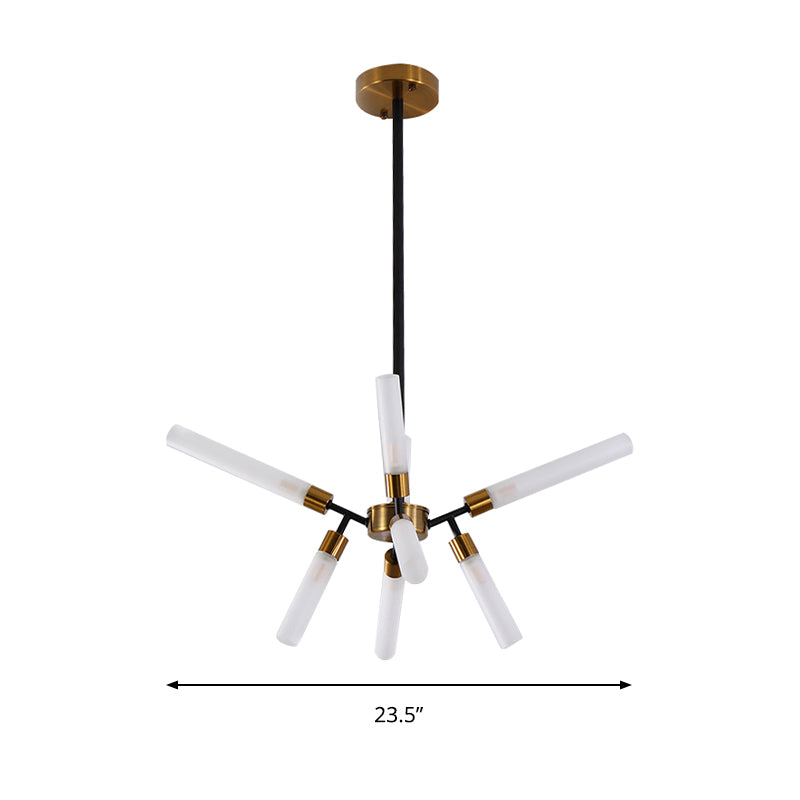 Zeitgenössische Sparkform hängende Licht 8 Lichter Metall Kronleuchter für Schlafzimmertuchladen