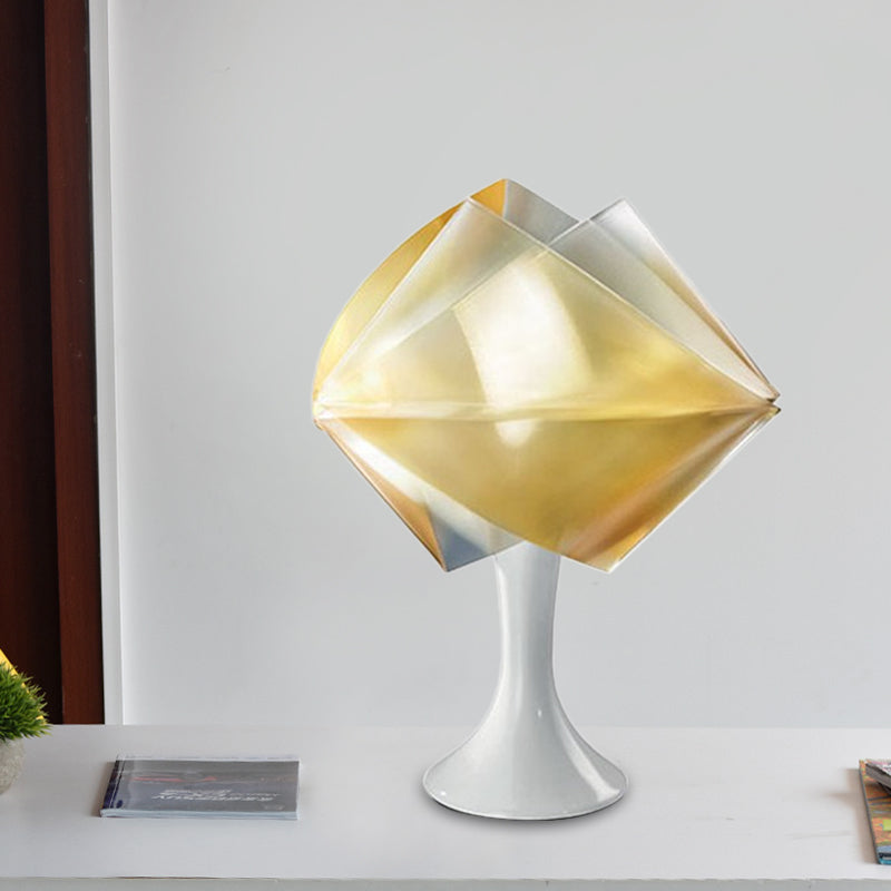 Lampada da comodino in ferro viola/giallo stile semplice con 1 lampadina, illuminazione da comodino in ferro con base per soggiorno