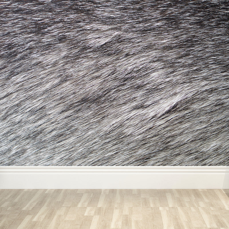 Whole Faux Animal Fur Mural Wallpaper Moisture Resistant Modern Living Room Wall Art