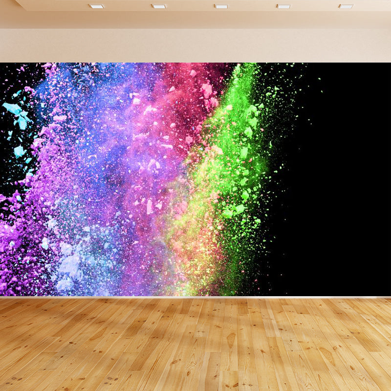 Photo Powder Burst Scene Mural for House Interior, Dark Color, Custom Size Available