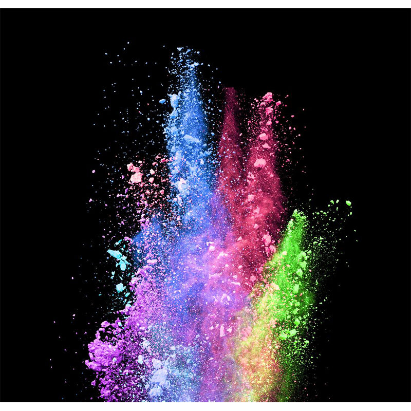 Mural de escena de explosión de polvo fotográfico para interior de casa, color oscuro, tamaño personalizado disponible