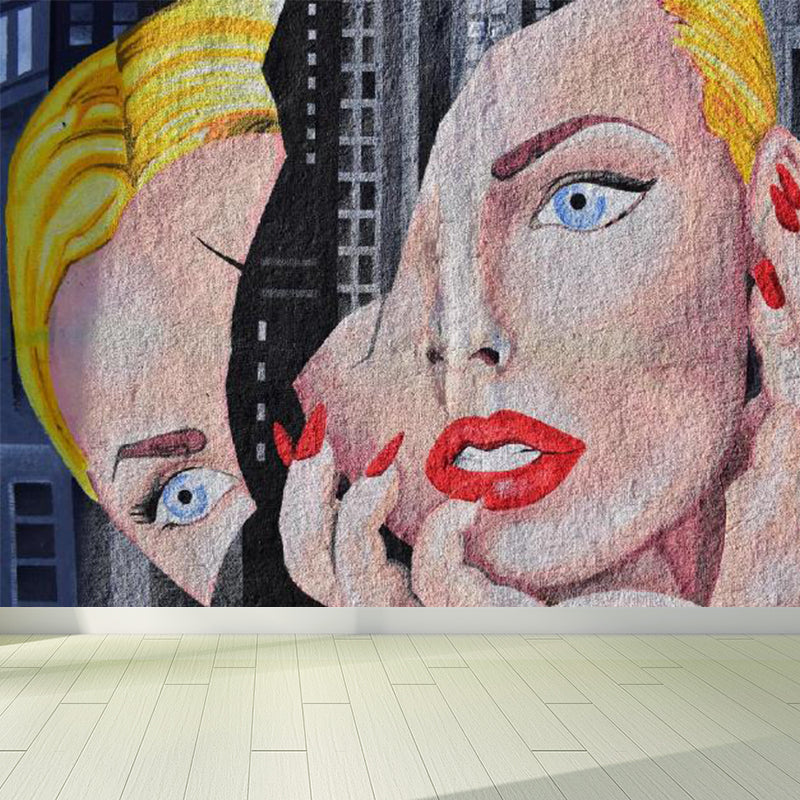 Cool Graffiti Mural Wallpaper for Boys Bedroom Entertainment Wall Decor, Made to Measure