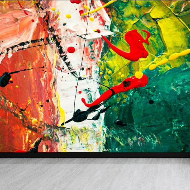 Large Illustration Abstract Mural Decal Modern Creative Graffiti Wall Art in Multi Color