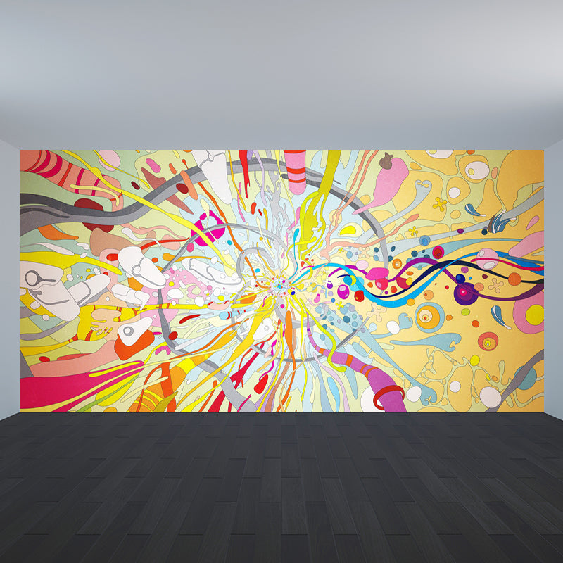 Graffiti Entertainment Wallpaper Mural Contemporary Non-Woven Wall Covering for Boys Room