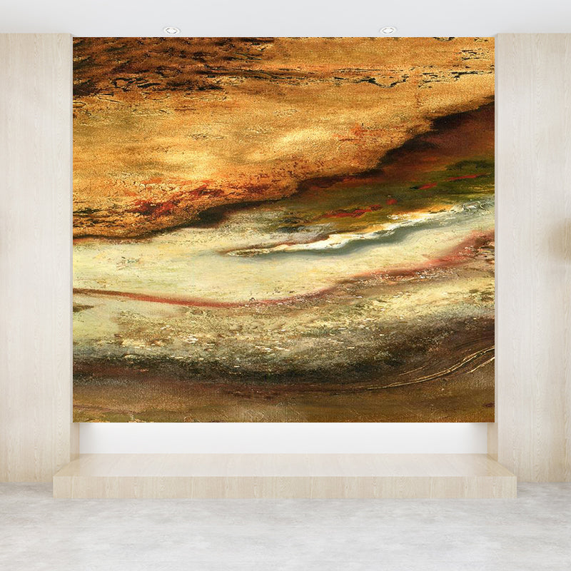 Modern Color Block Abstract Mural Pastel Moisture Resistant Wall Decor for Living Room