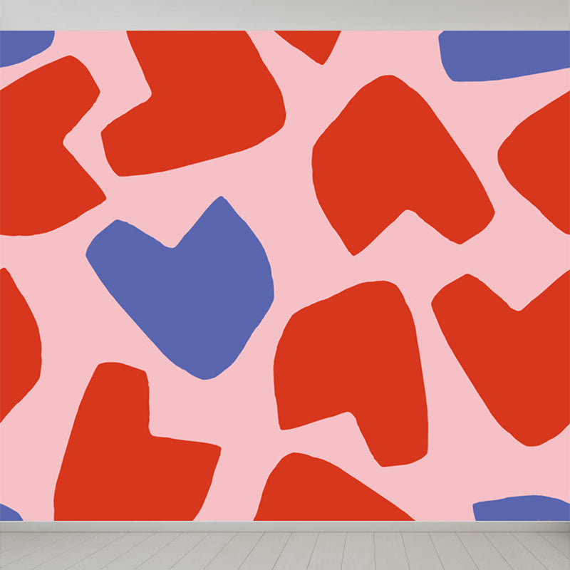 Custom Illustration Modern Mural Wallpaper with Abstract Pattern in Dark Color for Room