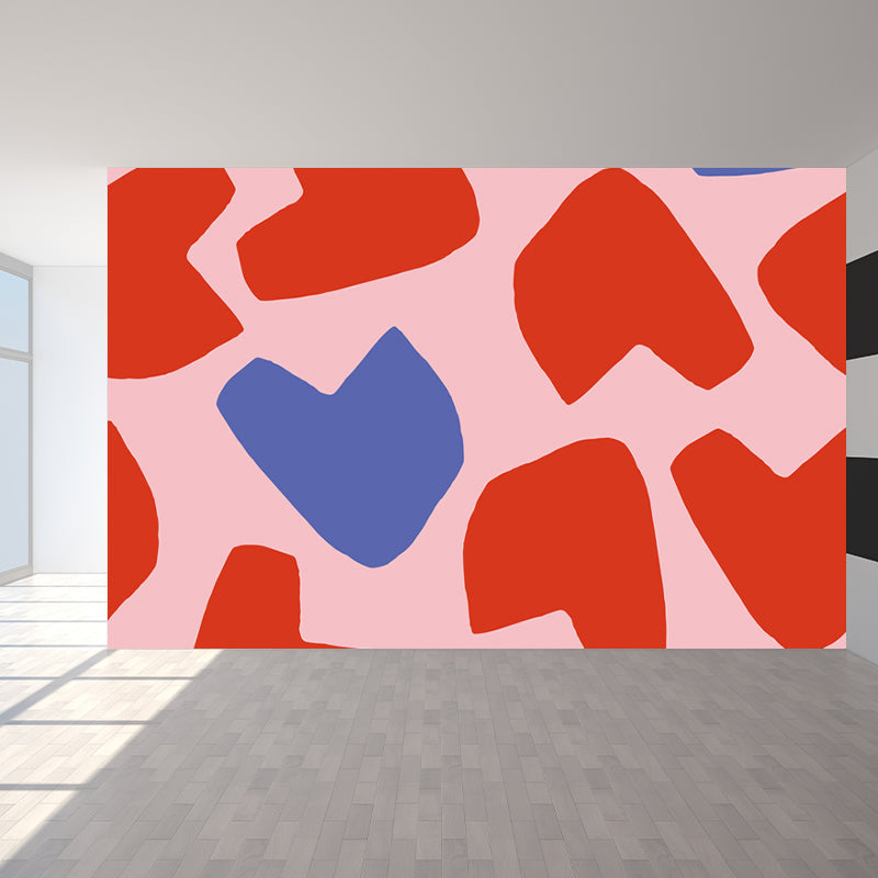 Custom Illustration Modern Mural Wallpaper with Abstract Pattern in Dark Color for Room