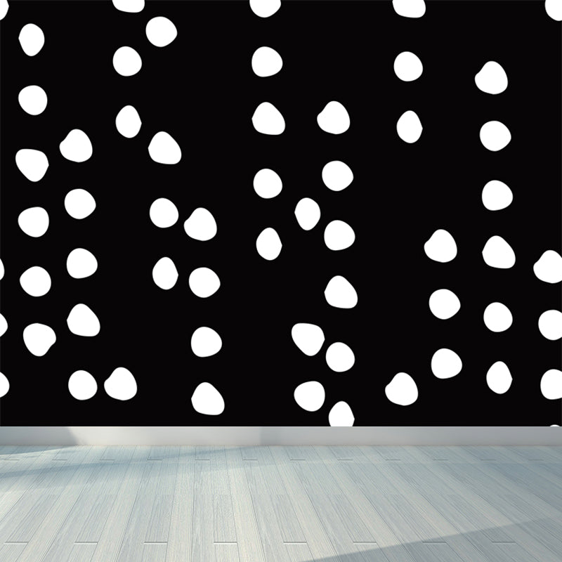 Custom Illustration Modern Mural Wallpaper with Abstract Pattern in Dark Color for Room