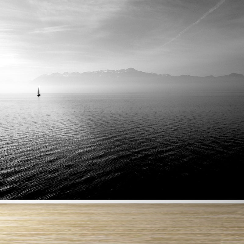 Scenery Print Mural Wallpaper Soft Color Contemporary Wall Decor for House Interior