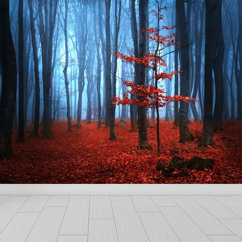 Light Color Misty Landscape Mural Moisture Resistant Modern Style Bedroom Wall Art